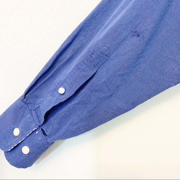 Christian Dior Blue Button Front Shirt 15.5 32/33 - Picture 6 of 7